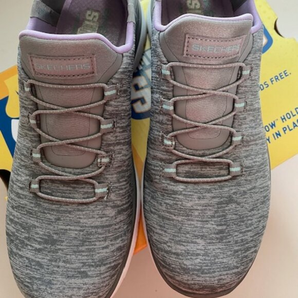 Sketchers Grey Slip Ins Like NEW 8.5 - Picture 1 of 9